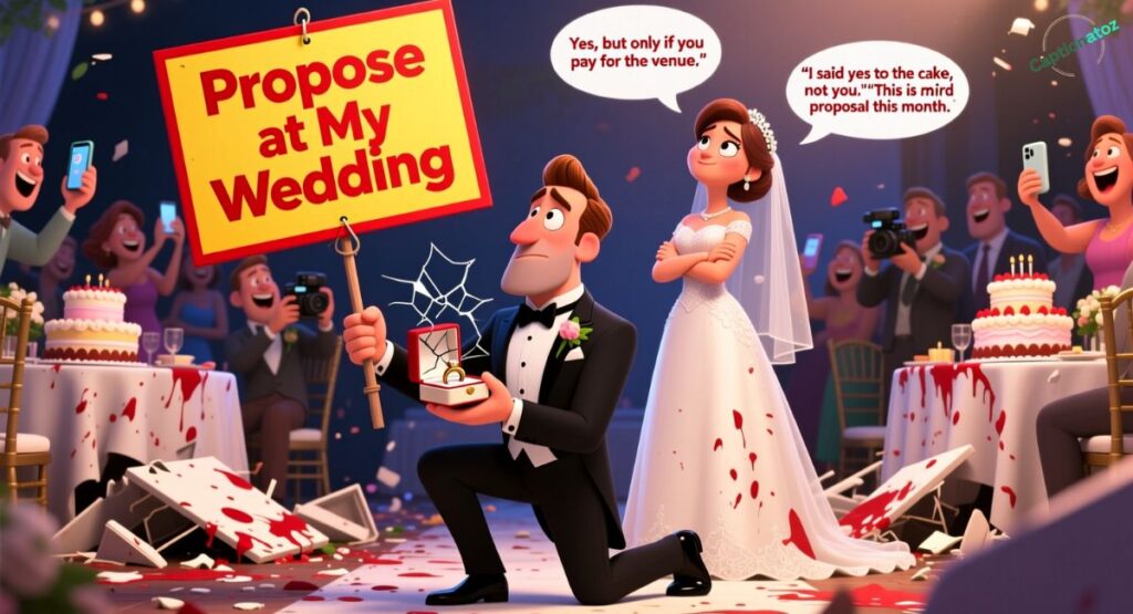 Funniest “Propose at My Wedding” Meme Captions 😂 (Copy & Use!)