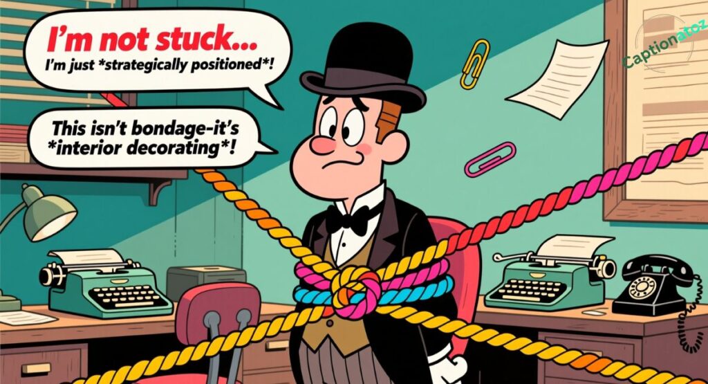 Humorous & Witty Bondage Captions