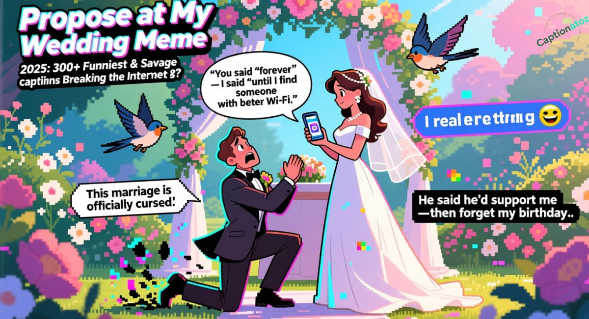 Propose at My Wedding Meme 2025 300+ Funniest & Savage Captions