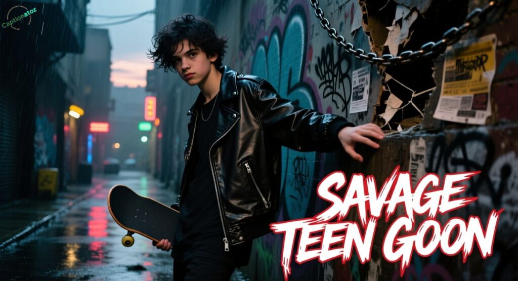 Savage Teen Goon Attitude Captions for Bold Personalities